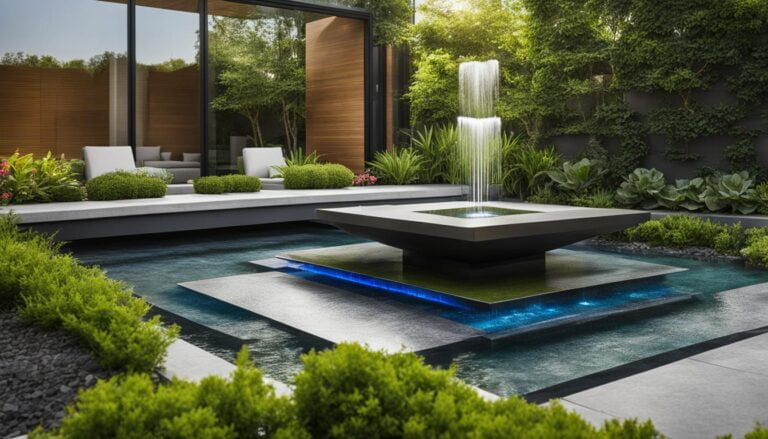 Modern garden fountains