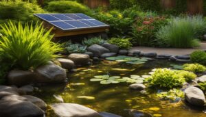 Solar-powered water gardens