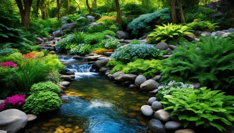 Stream garden landscaping