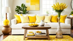 Yellow in interior design home