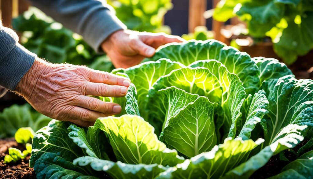 Growing cabbage in home garden