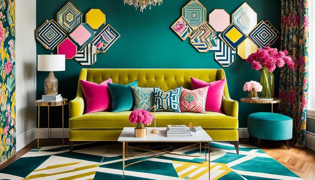 bold colors and eclectic patterns