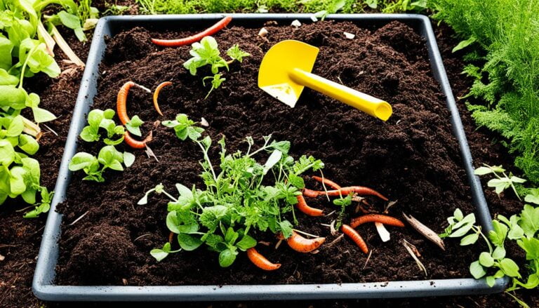 compost in a garden