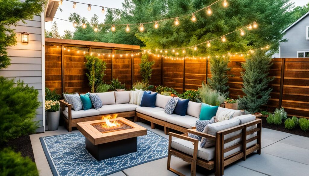 entertaining outdoor space