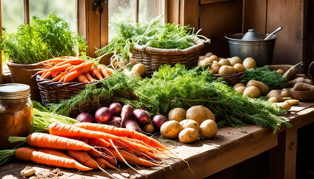 storing garden produce