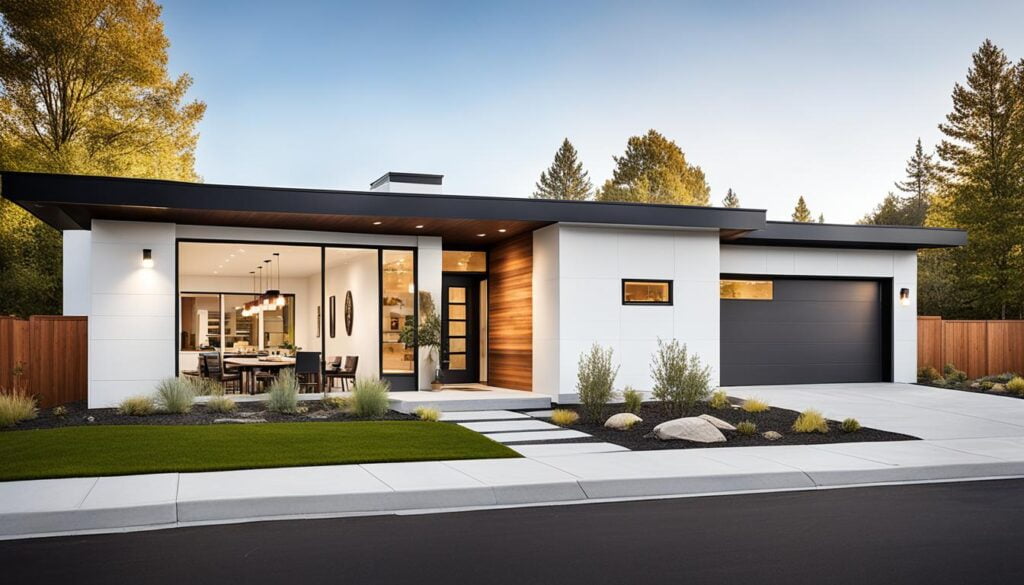 contemporary one story house